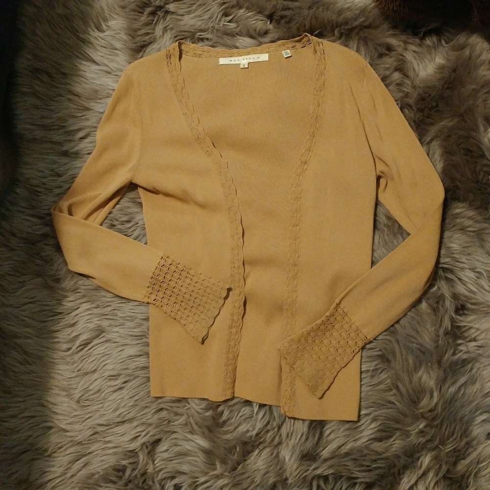 💕Max Studio gold cardigan